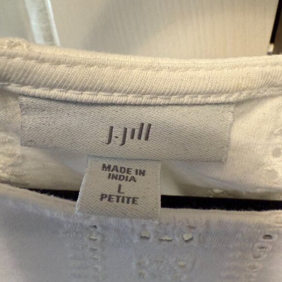 J. Jill Eyelet Tank Top with Split Back - Picture 3 of 4